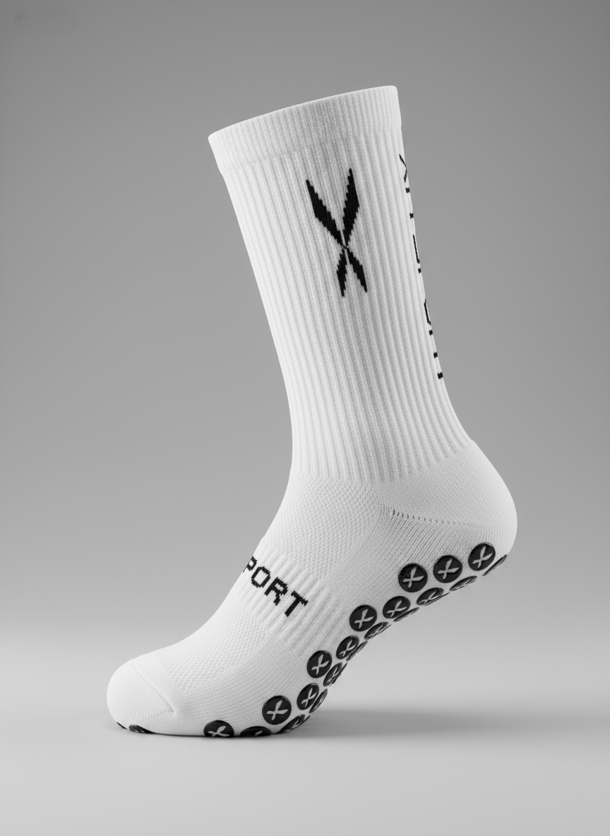 XR SPORT GRIP SOCKS - WHITE