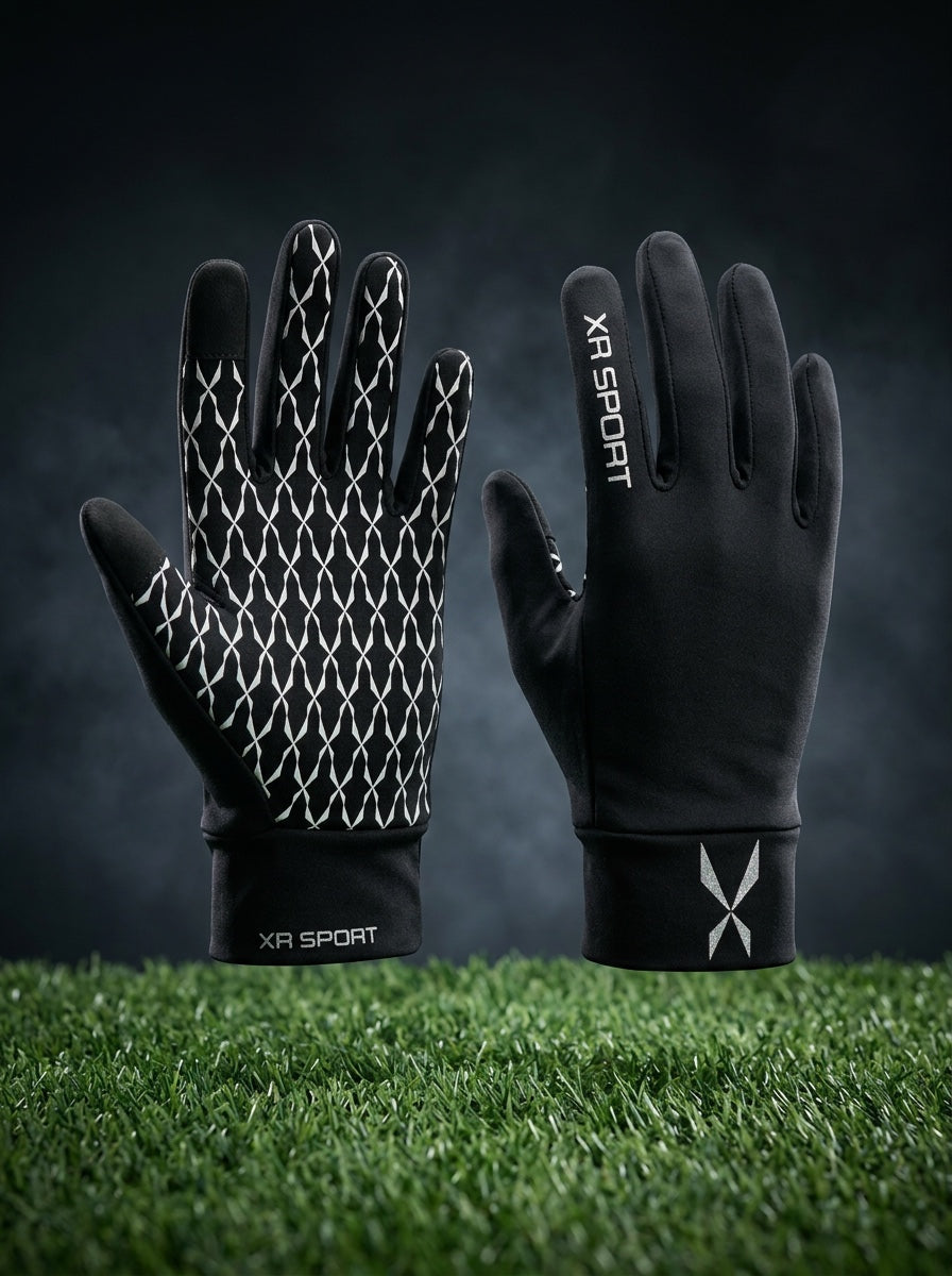 Thermal Running Gloves White Palm