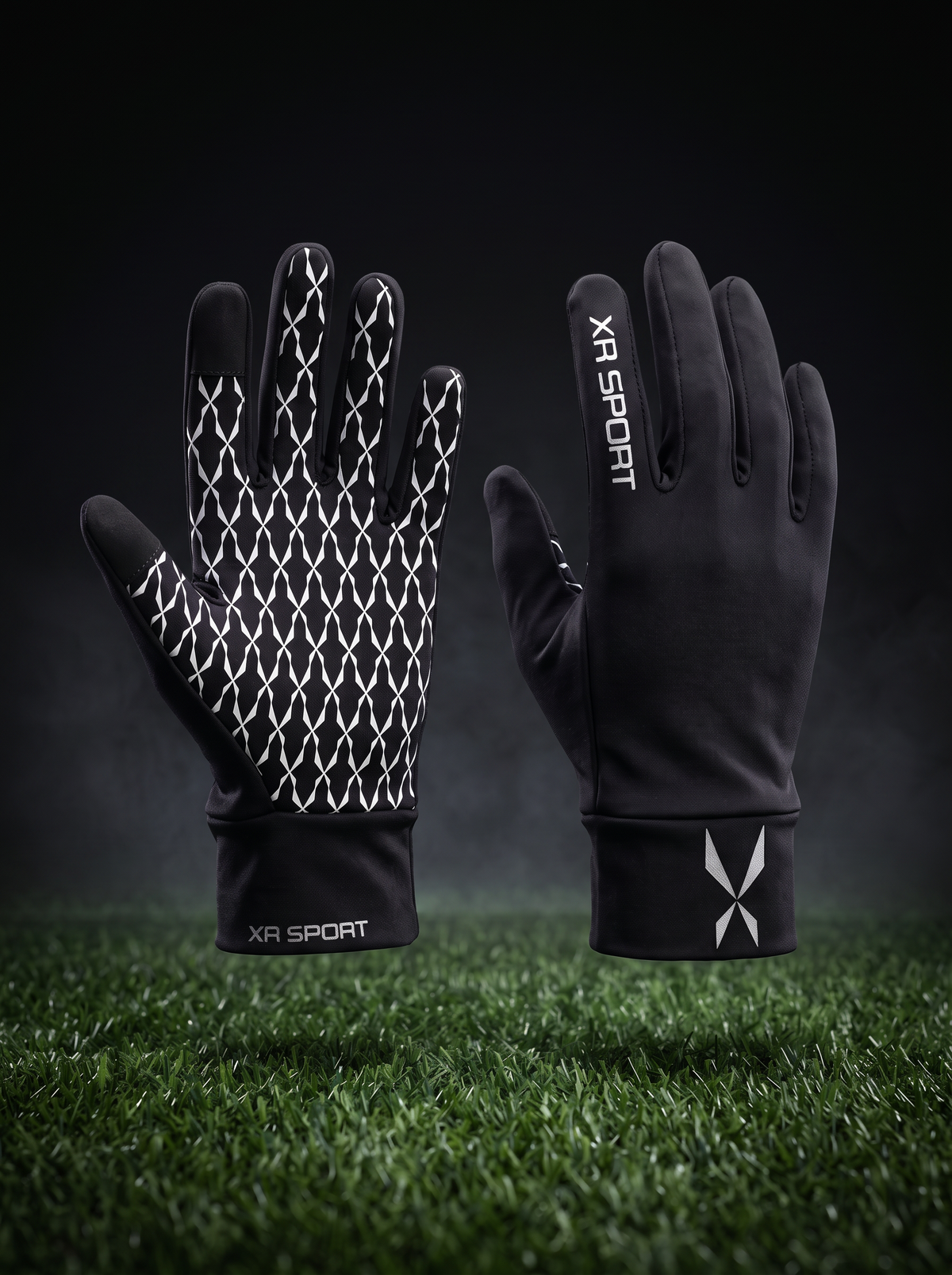 Thermal Running Gloves — White Palm