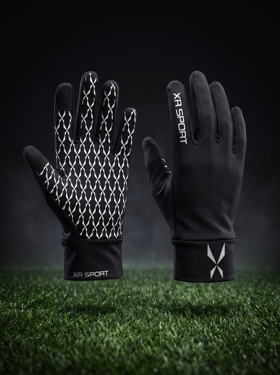 Thermal Running Gloves — White Palm